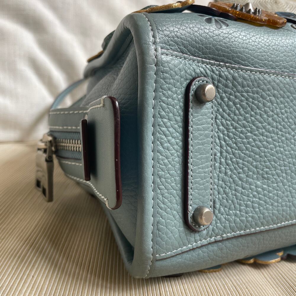 Coach 1941 Limited Edition Rogue 25 Tea Rose Satchel 10512, COA, Blue Multi - Picture 12 of 13
